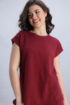 Zivame Knit Cotton Loungewear Set - New Maroon — thumbnail 5